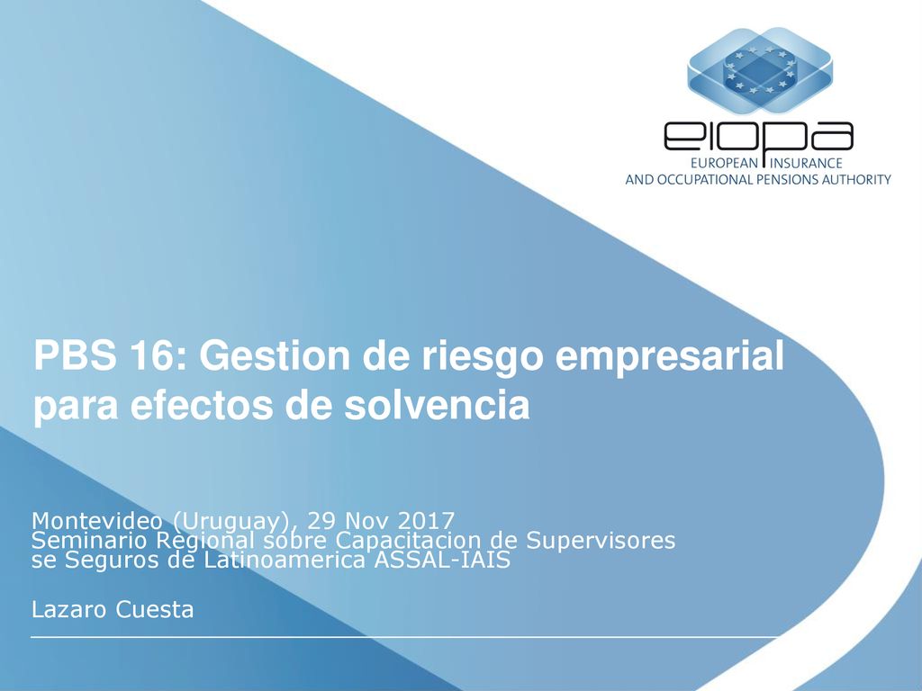 PBS 16: Gestion de riesgo empresarial para efectos de solvencia