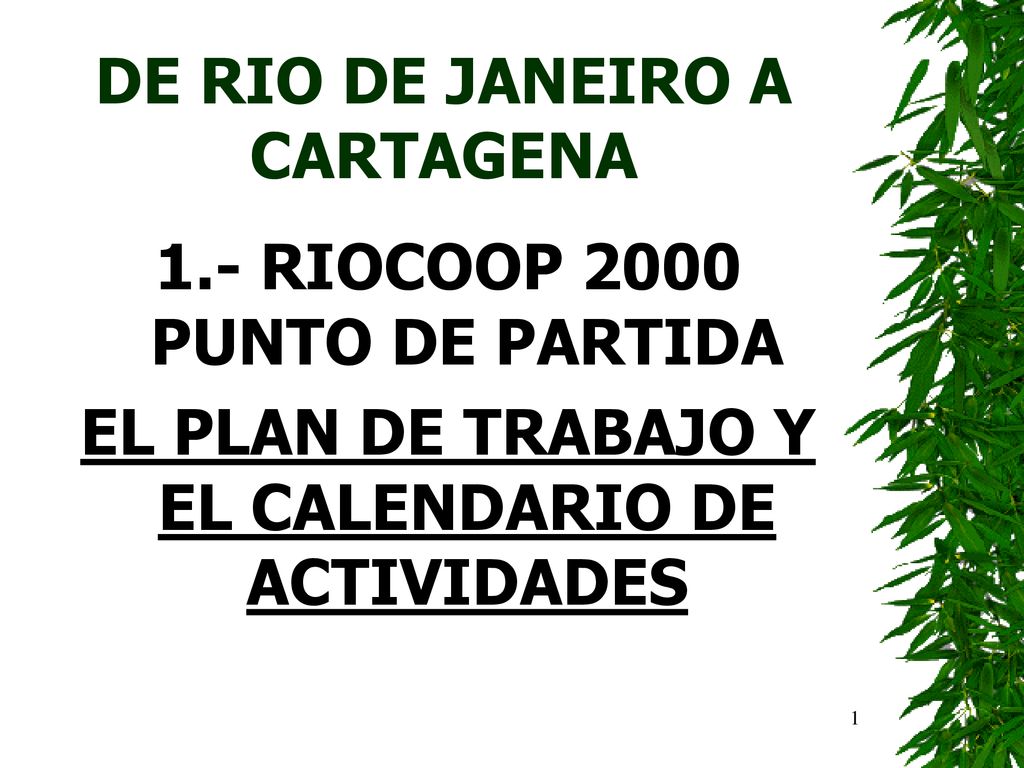 DE RIO DE JANEIRO A CARTAGENA