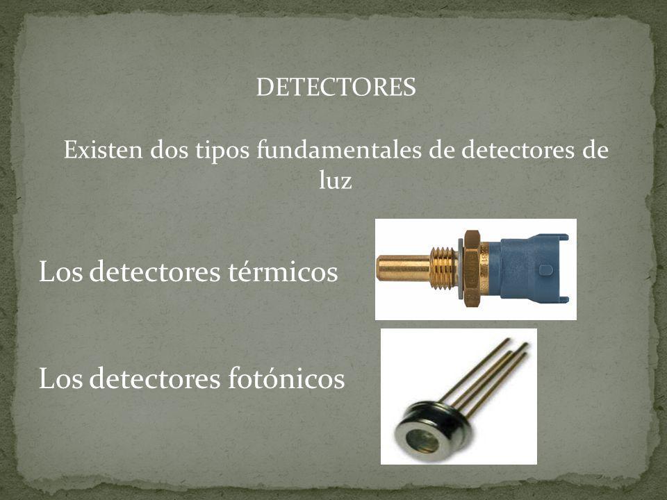 Existen dos tipos fundamentales de detectores de luz