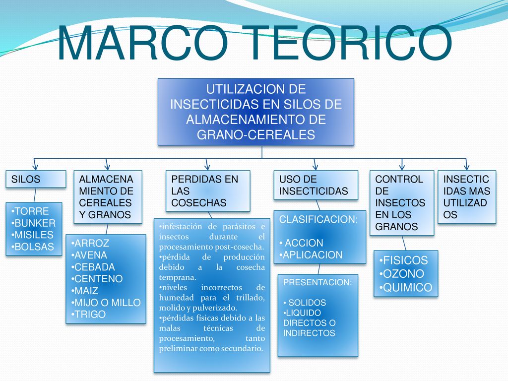 MARCO TEORICO UTILIZACION DE INSECTICIDAS EN SILOS DE ALMACENAMIENTO DE GRANO-CEREALES. SILOS. ALMACENAMIENTO DE CEREALES Y GRANOS.