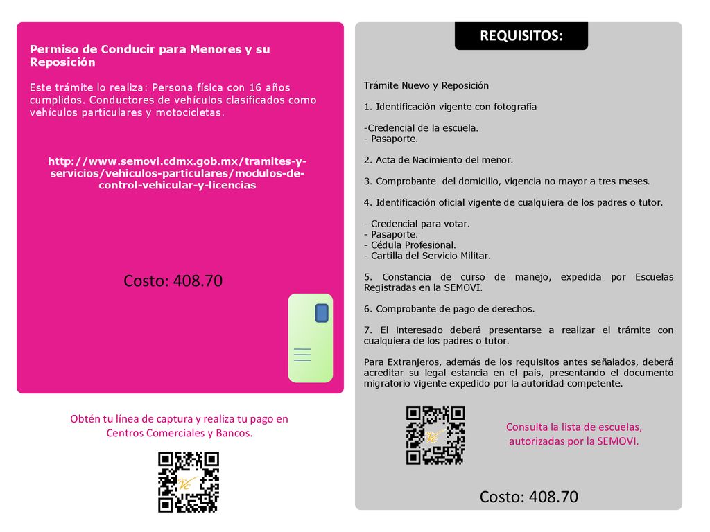 Consulta la lista de escuelas, autorizadas por la SEMOVI.