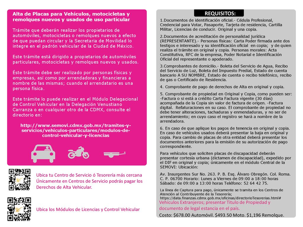 REQUISITOS: Ubica tu Centro de Servicio ó Tesorería más cercana