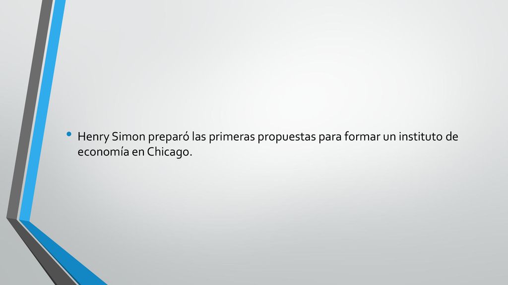 Henry Simon preparó las primeras propuestas para formar un instituto de economía en Chicago.