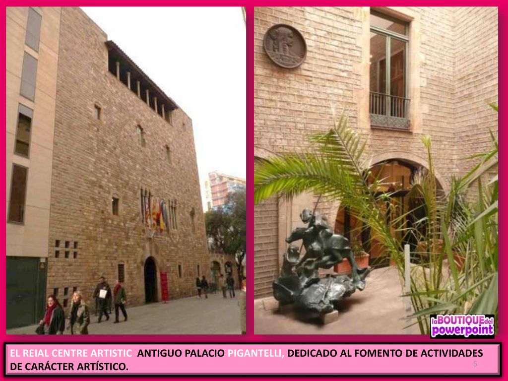 EL REIAL CENTRE ARTISTIC ANTIGUO PALACIO PIGANTELLI, DEDICADO AL FOMENTO DE ACTIVIDADES DE CARÁCTER ARTÍSTICO.