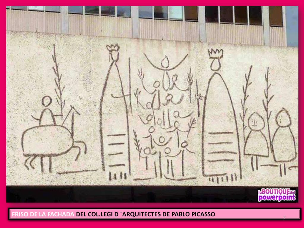 FRISO DE LA FACHADA DEL COL.LEGI D ´ARQUITECTES DE PABLO PICASSO