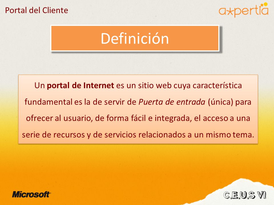 Definición Portal del Cliente