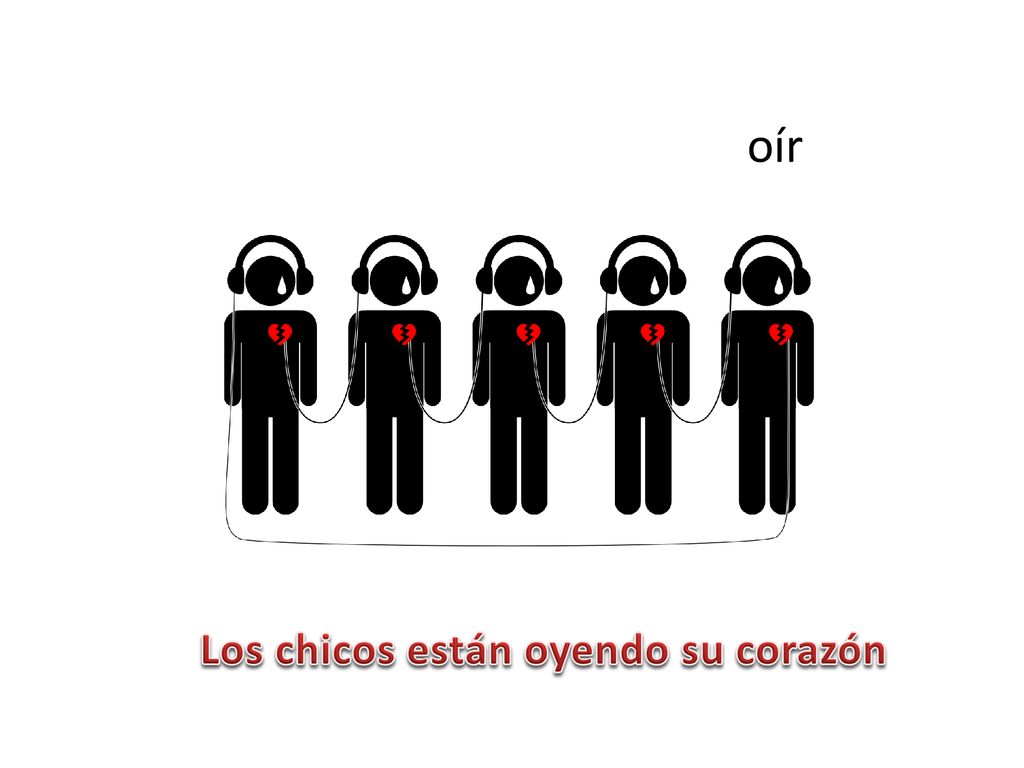 oír Los chicos están oyendo su corazón