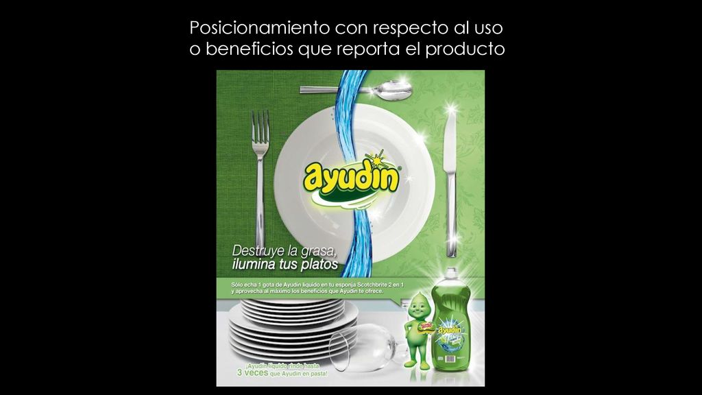 Posicionamiento con respecto al uso o beneficios que reporta el producto