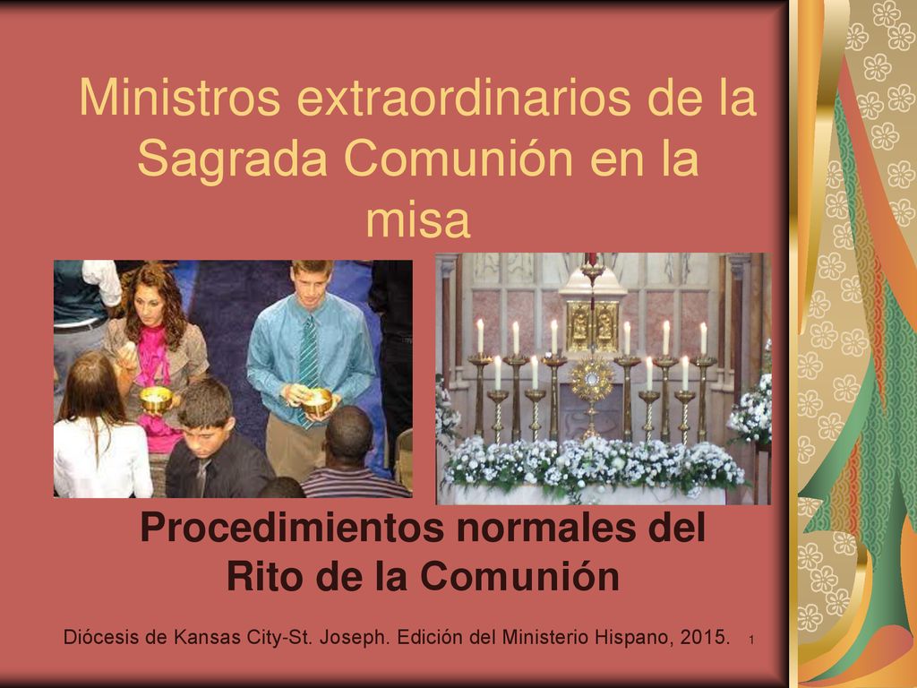 Ministros extraordinarios de la Sagrada Comunión en la misa