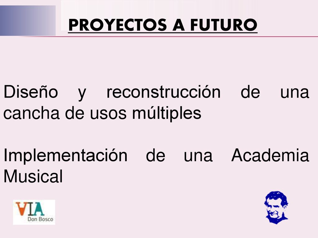 PROYECTOS A FUTURO Diseño y reconstrucción de una cancha de usos múltiples.