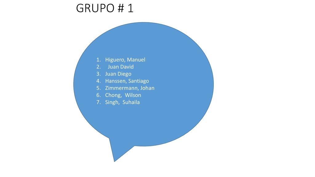 GRUPO # 1 Higuero, Manuel Juan David Juan Diego Hanssen, Santiago