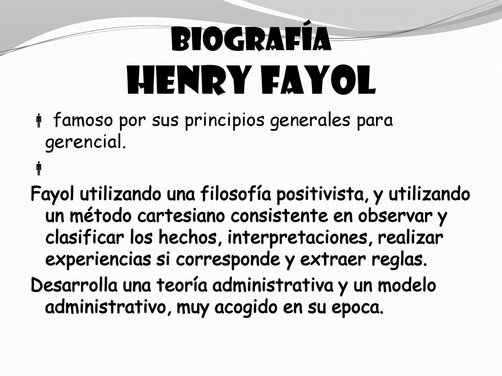 Biografía Henry Fayol famoso por sus principios generales para gerencial.