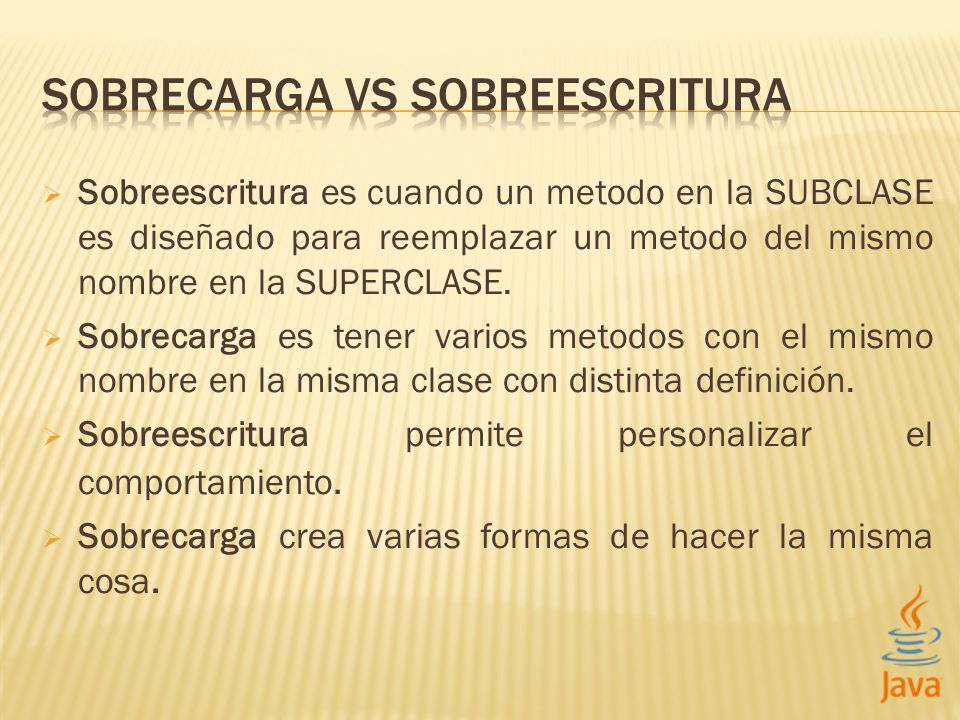 SOBRECARGA VS SOBREESCRITURA
