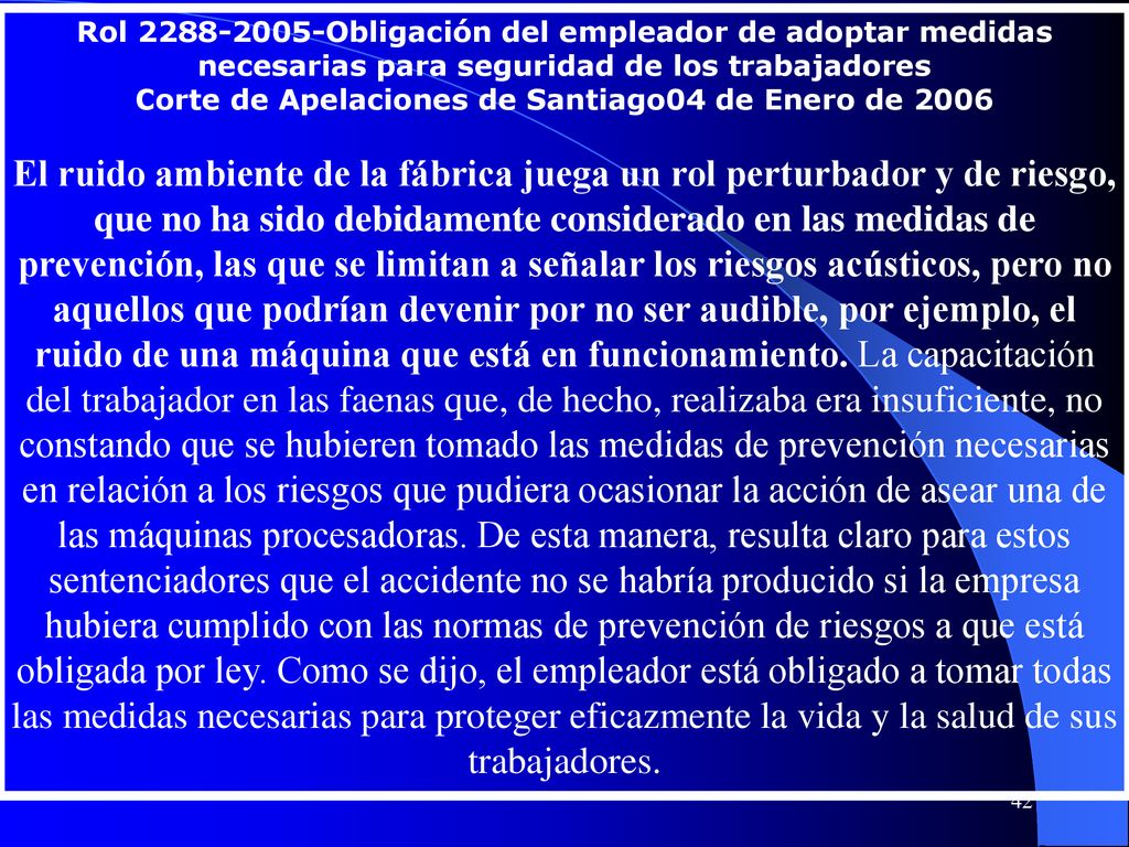 Corte de Apelaciones de Santiago04 de Enero de 2006