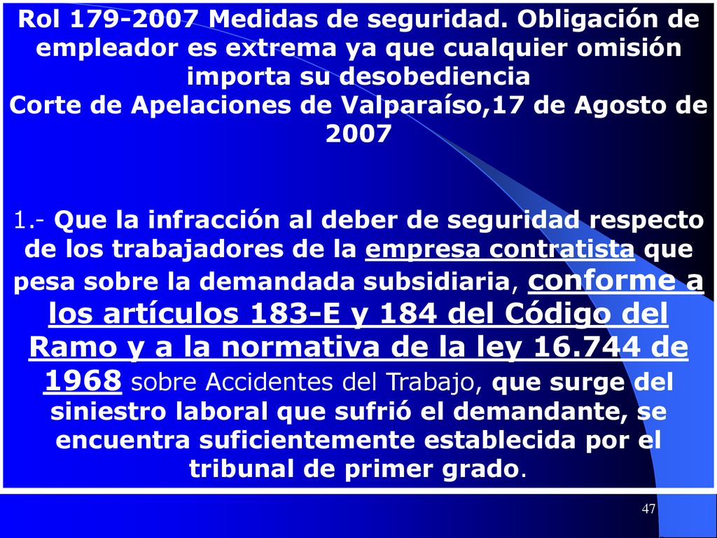 Corte de Apelaciones de Valparaíso,17 de Agosto de 2007