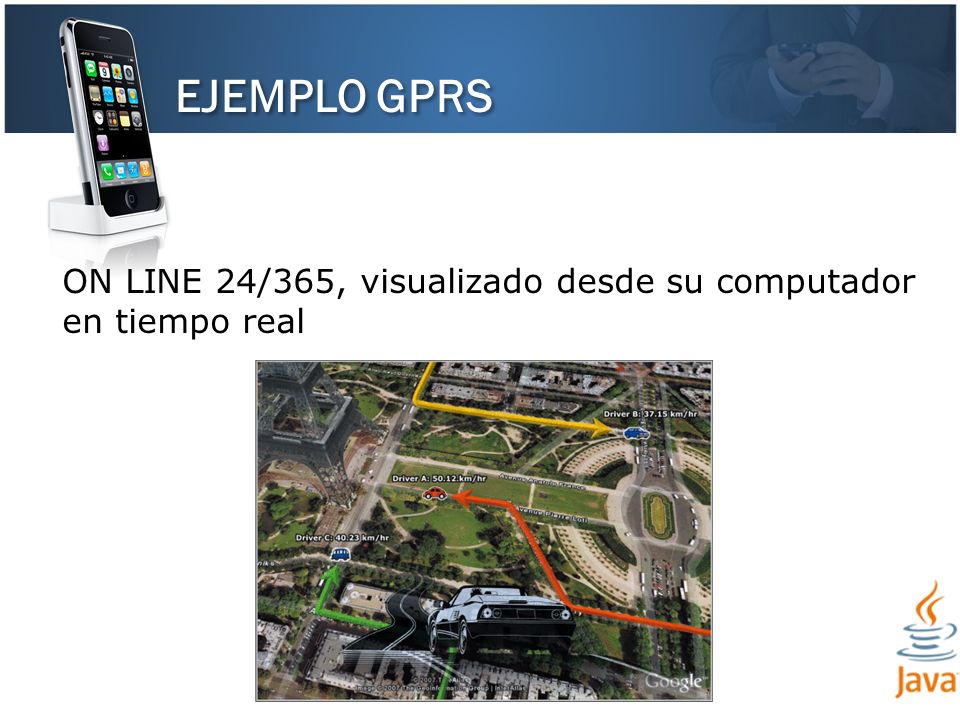 EJEMPLO GPRS ON LINE 24/365, visualizado desde su computador en tiempo real