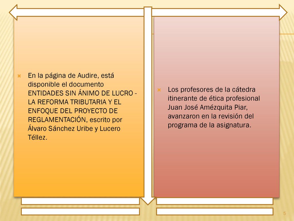En la página de Audire, está disponible el documento ENTIDADES SIN ÁNIMO DE LUCRO - LA REFORMA TRIBUTARIA Y EL ENFOQUE DEL PROYECTO DE REGLAMENTACIÓN, escrito por Álvaro Sánchez Uribe y Lucero Téllez.