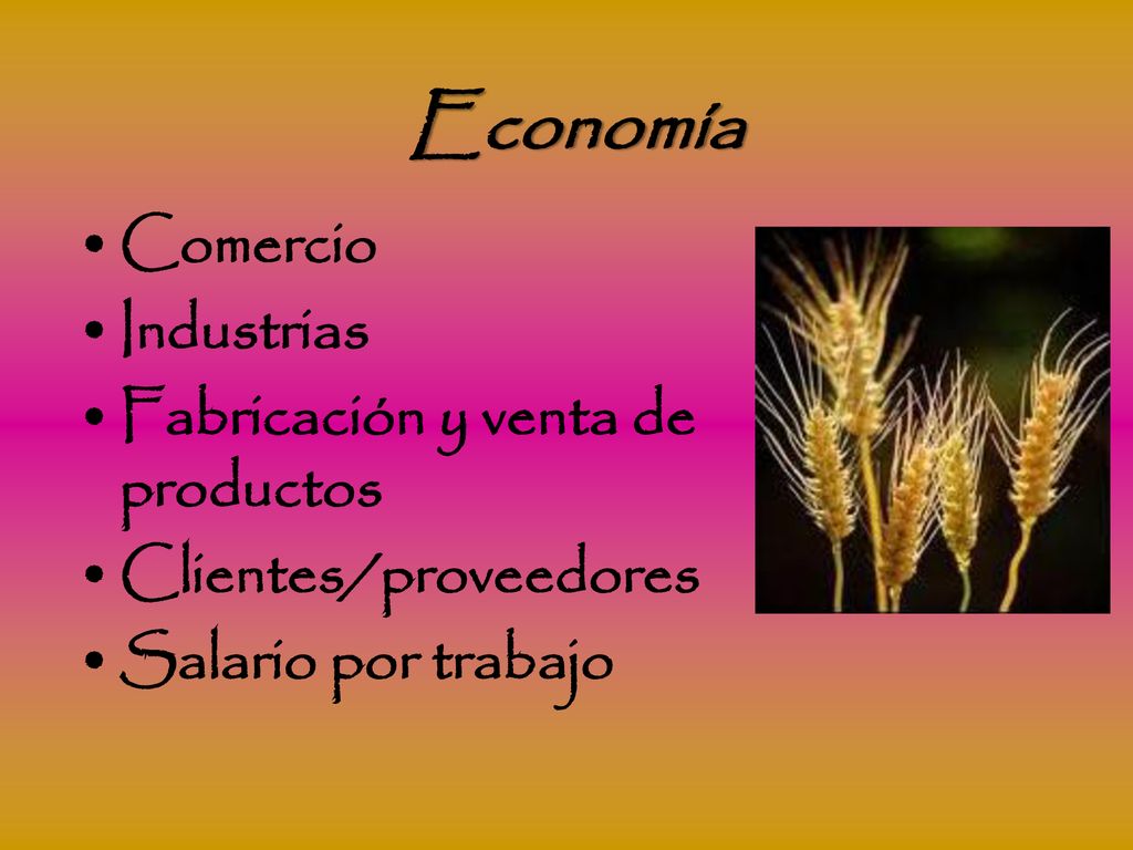 Economía Comercio Industrias Fabricación y venta de productos