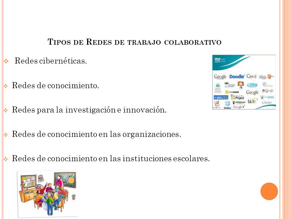 Tipos de Redes de trabajo colaborativo