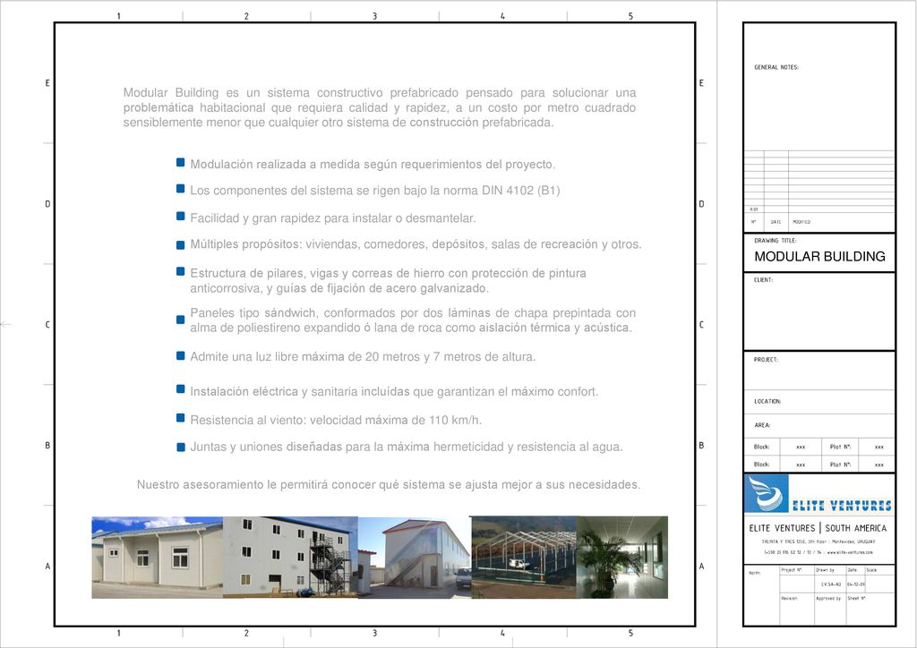 Modular Building es un sistema constructivo prefabricado pensado para solucionar una problemática habitacional que requiera calidad y rapidez, a un costo por metro cuadrado sensiblemente menor que cualquier otro sistema de construcción prefabricada.