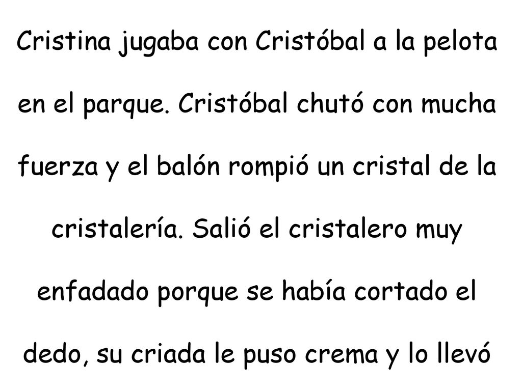 Cristina jugaba con Cristóbal a la pelota en el parque
