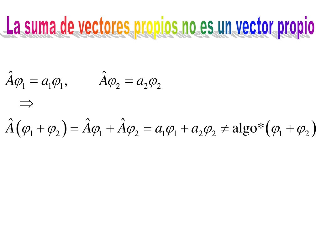 La suma de vectores propios no es un vector propio