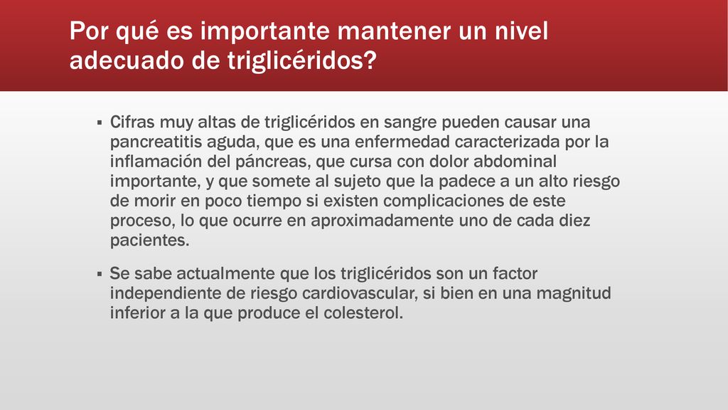 Por qué es importante mantener un nivel adecuado de triglicéridos