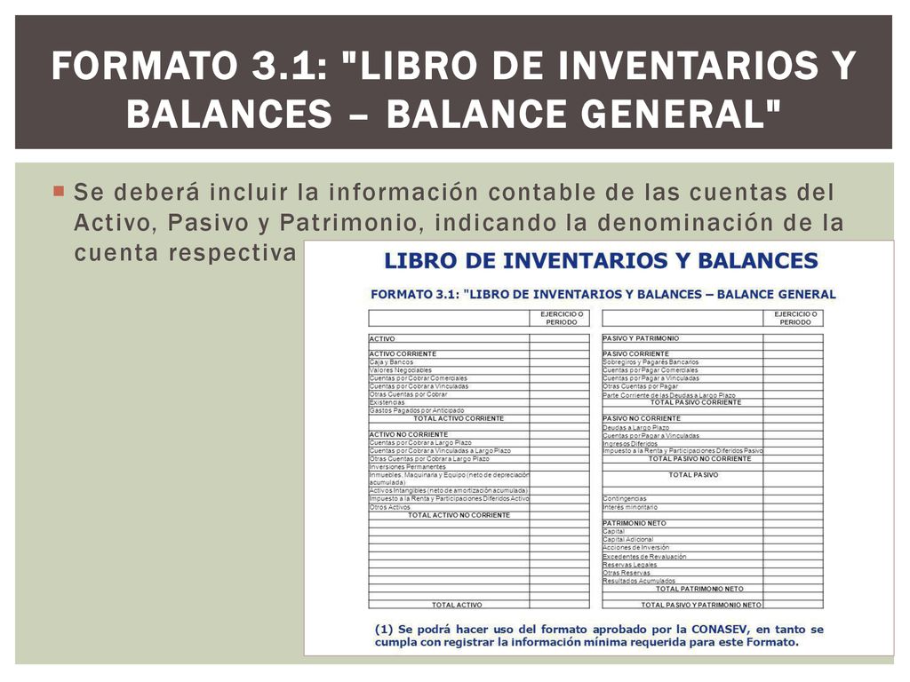 LIBRO DE INVENTARIO Y BALANCES - ppt descargar