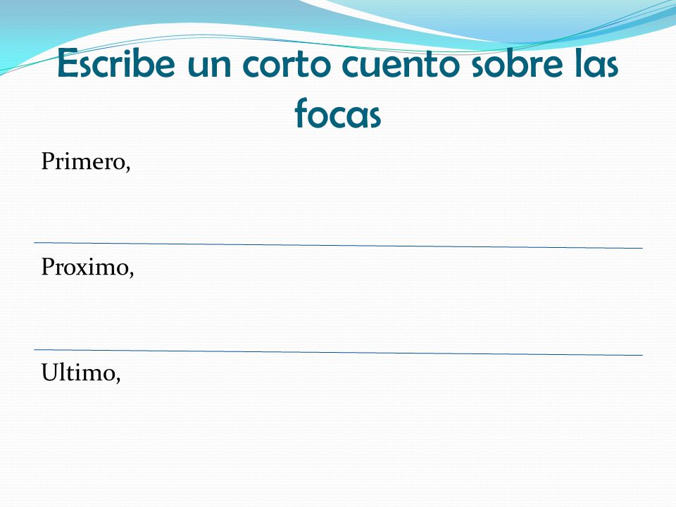 Escribe un corto cuento sobre las focas