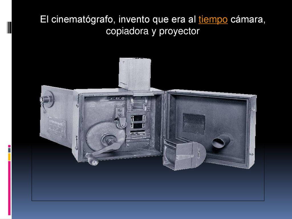 El cinematógrafo, invento que era al tiempo cámara, copiadora y proyector