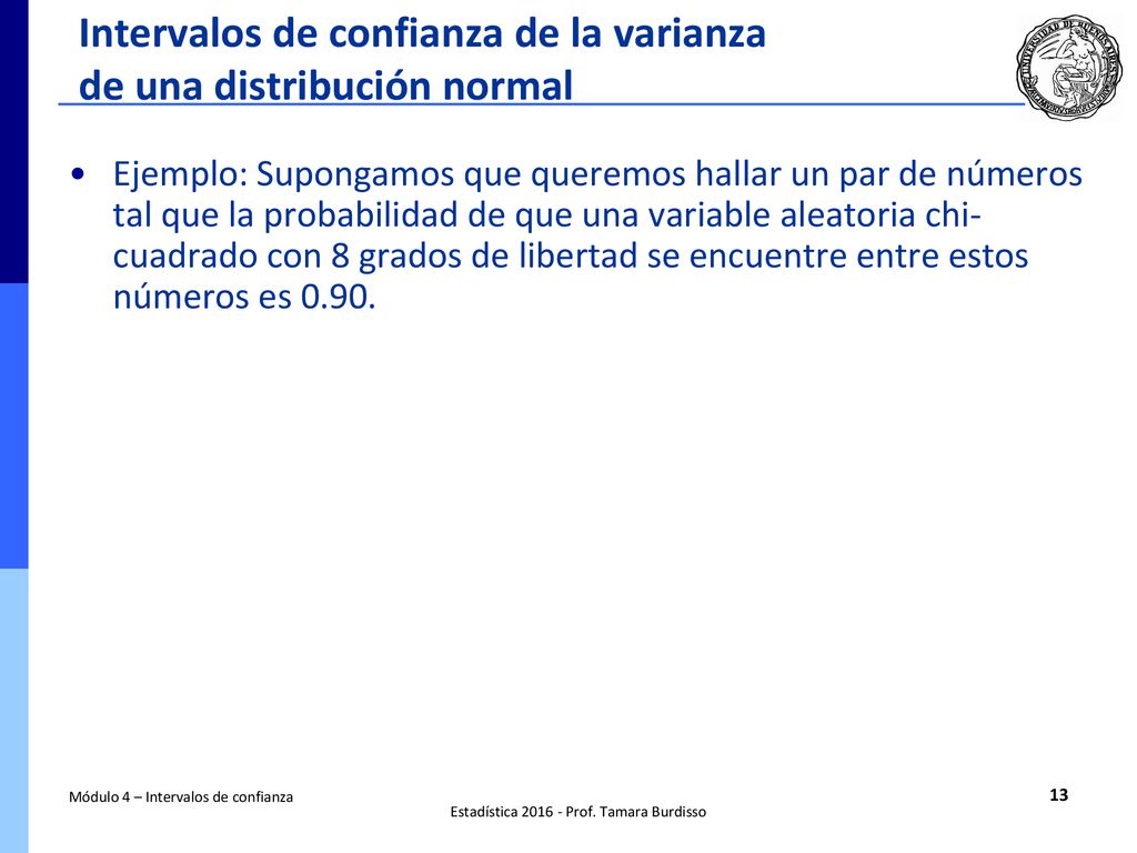 Intervalos de confianza de la varianza de una distribución normal
