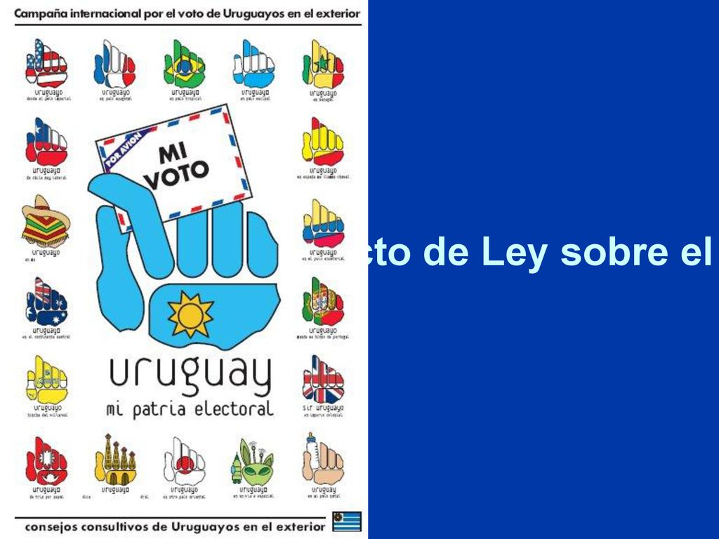 Para lograr la aprobación del Proyecto de Ley sobre el Voto de los Uruguayos en el exterior