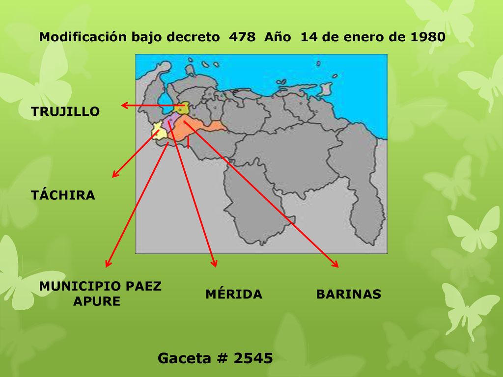 Gaceta # 2545 Modificación bajo decreto 478 Año 14 de enero de 1980