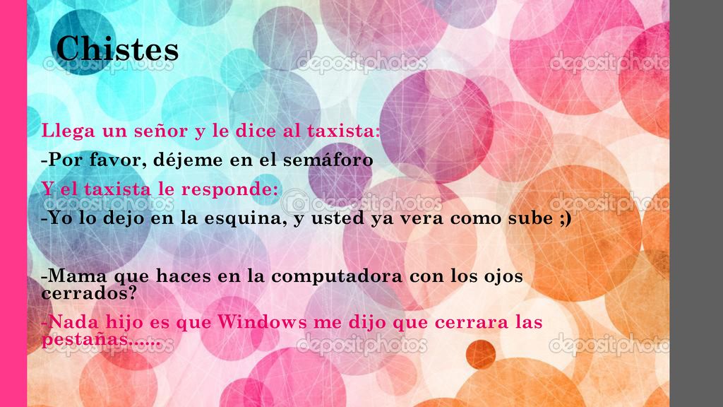 Chistes Llega un señor y le dice al taxista: