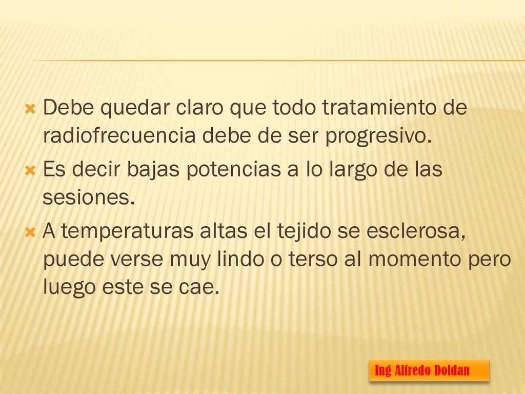 Es decir bajas potencias a lo largo de las sesiones.