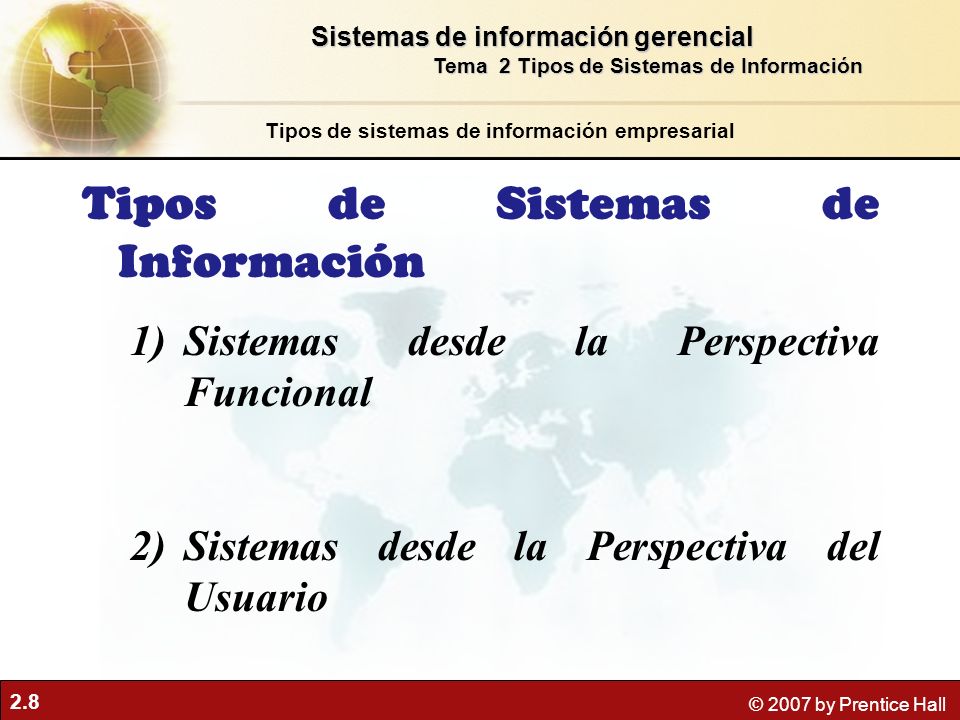 Tipos de Sistemas de Información