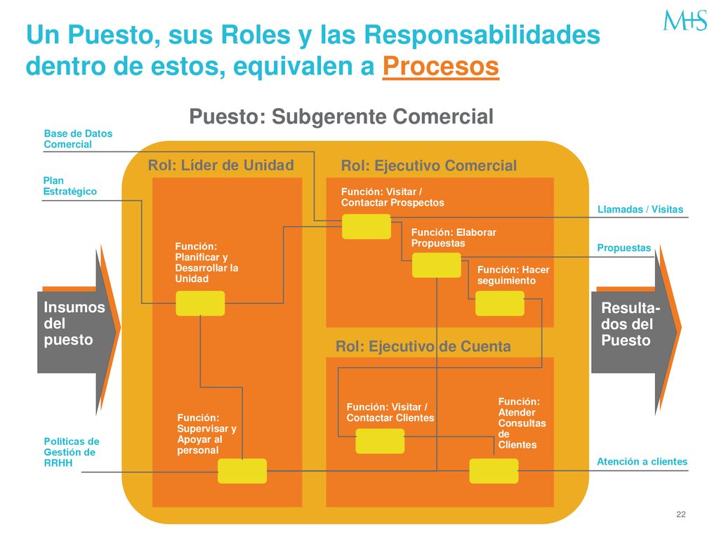 Un Puesto, sus Roles y las Responsabilidades dentro de estos, equivalen a Procesos