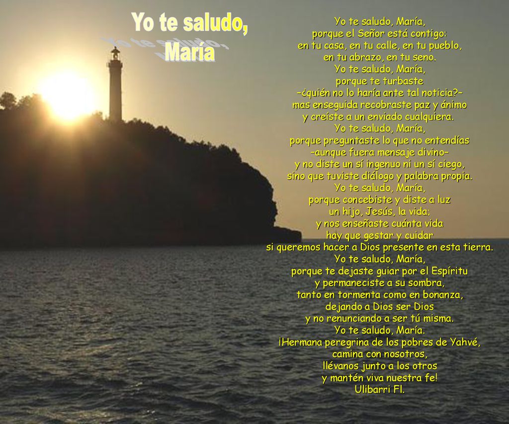 Yo te saludo, María Yo te saludo, María, porque el Señor está contigo: