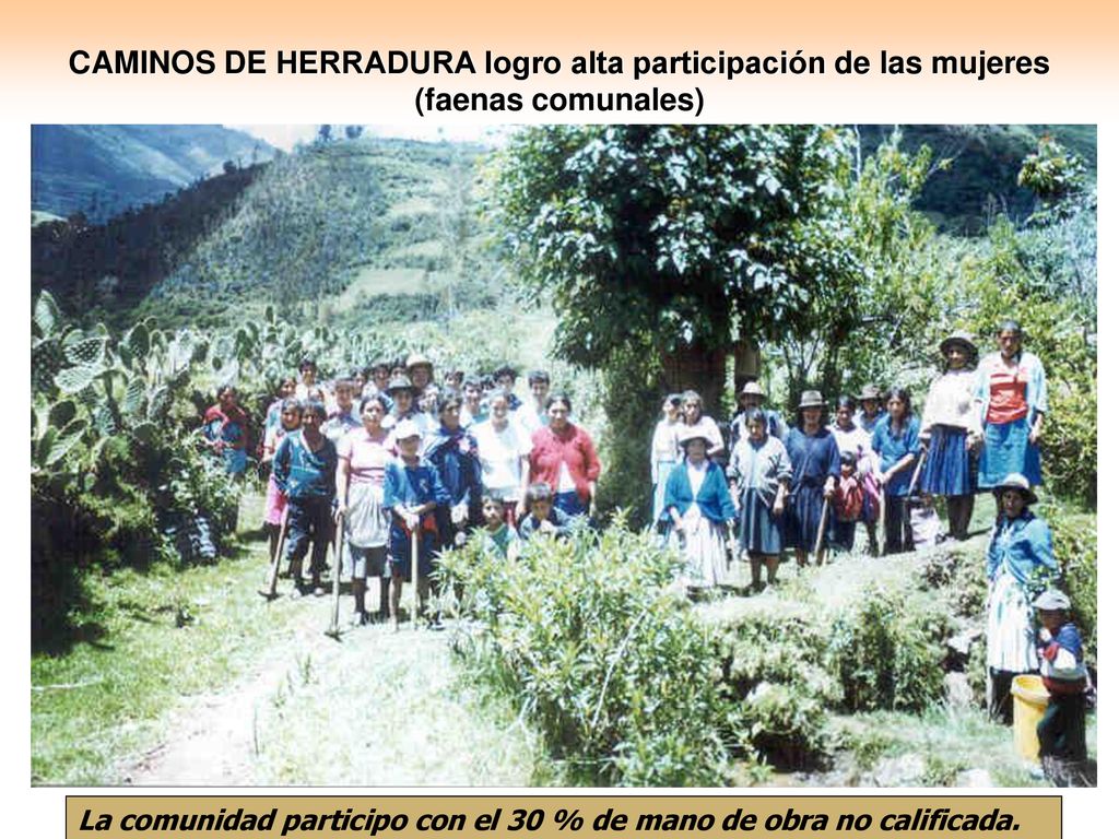 CAMINOS DE HERRADURA logro alta participación de las mujeres (faenas comunales)