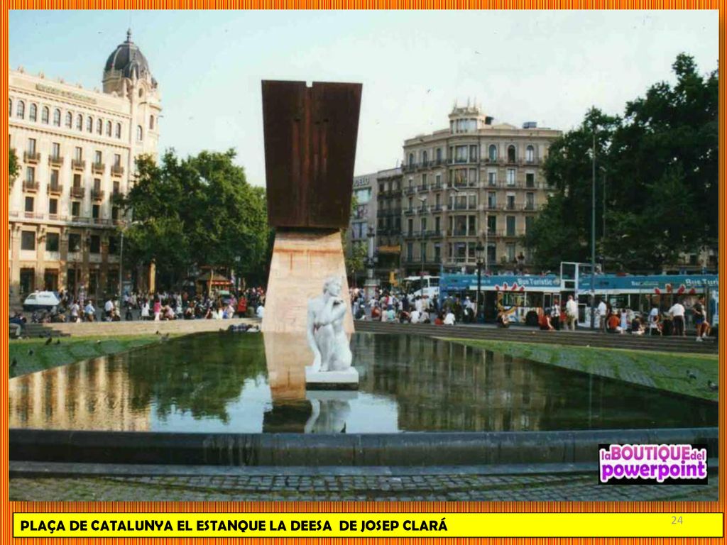 PLAÇA DE CATALUNYA EL ESTANQUE LA DEESA DE JOSEP CLARÁ