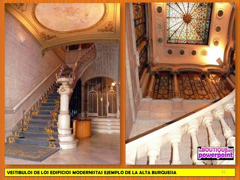 VESTIBULOS DE LOS EDIFICIOS MODERNISTAS EJEMPLO DE LA ALTA BURGUESIA