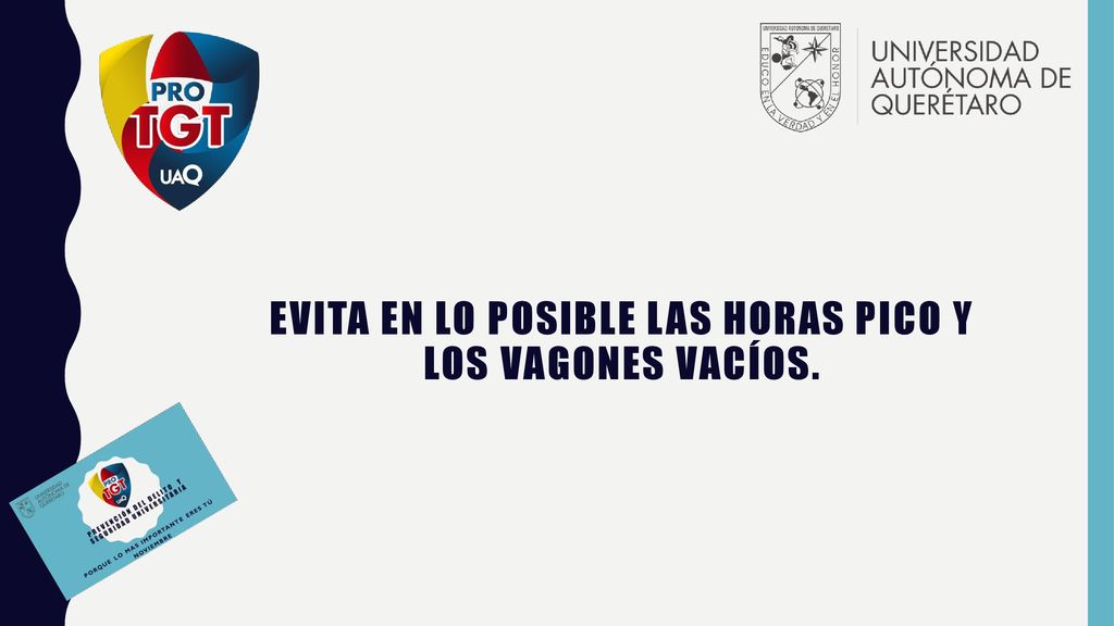 evita en lo posible las horas pico y los vagones vacíos.