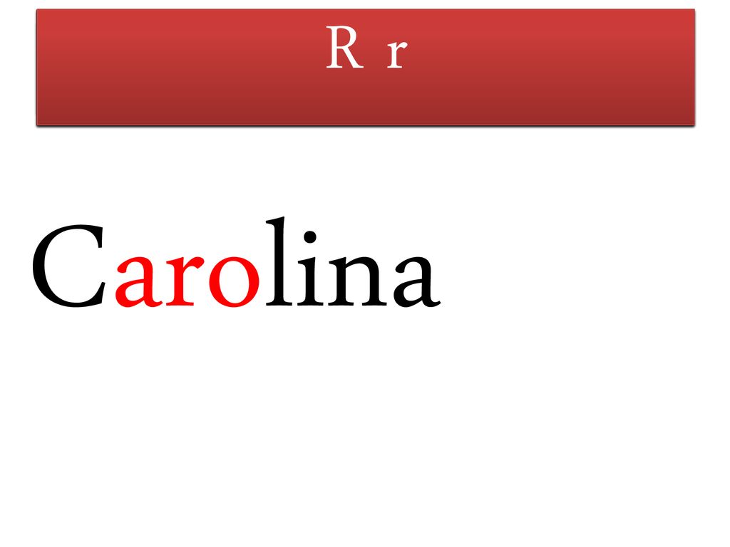 M m F f R r T t L l S s P p Carolina