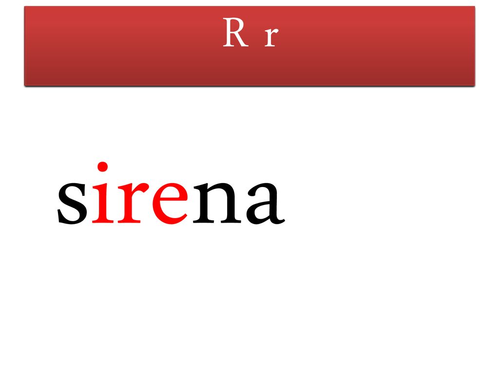 S s M m R r F f T t L l P p sirena
