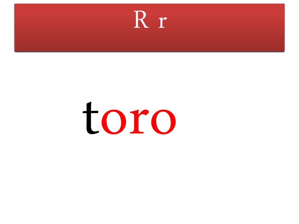 S s T t M m R r F f L l P p toro