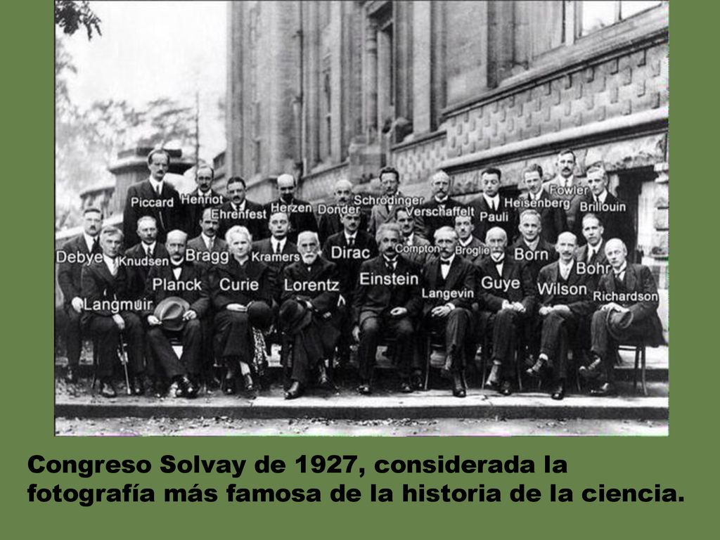 Congreso Solvay de 1927, considerada la fotografía más famosa de la historia de la ciencia.