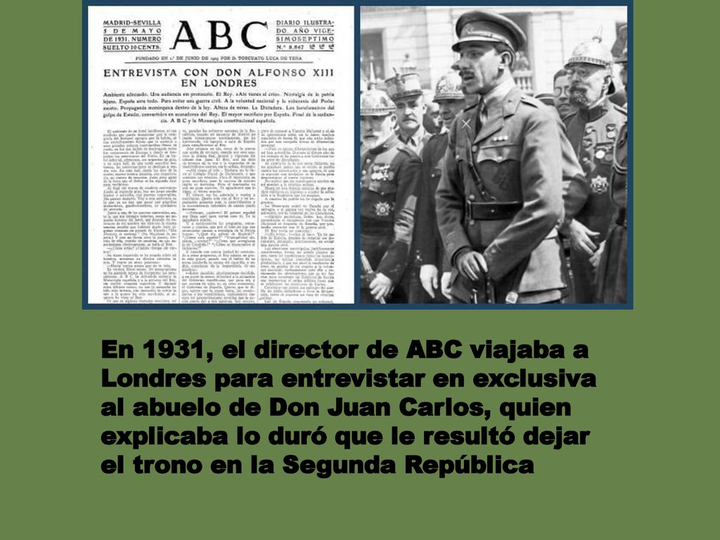 En 1931, el director de ABC viajaba a Londres para entrevistar en exclusiva al abuelo de Don Juan Carlos, quien explicaba lo duró que le resultó dejar el trono en la Segunda República