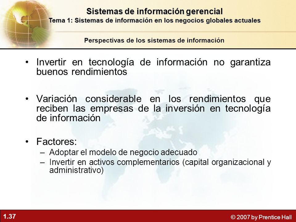 Invertir en tecnología de información no garantiza buenos rendimientos