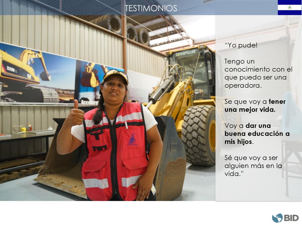 TESTIMONIOS Yo pude! Tengo un conocimiento con el que puedo ser una operadora. Se que voy a tener una mejor vida.