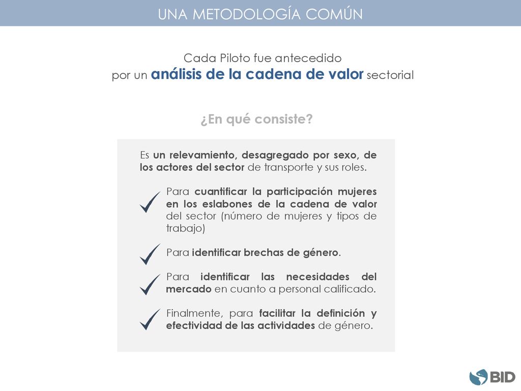 UNA METODOLOGÍA COMÚN ¿En qué consiste Cada Piloto fue antecedido